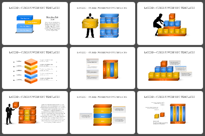 Layered - Cubes Powerpoint Templates